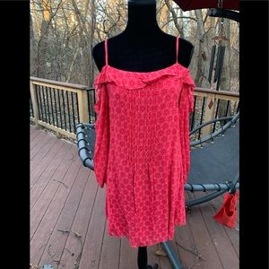 NWT Sanctuary Red Off the Shoulder Long Sleeved Dress